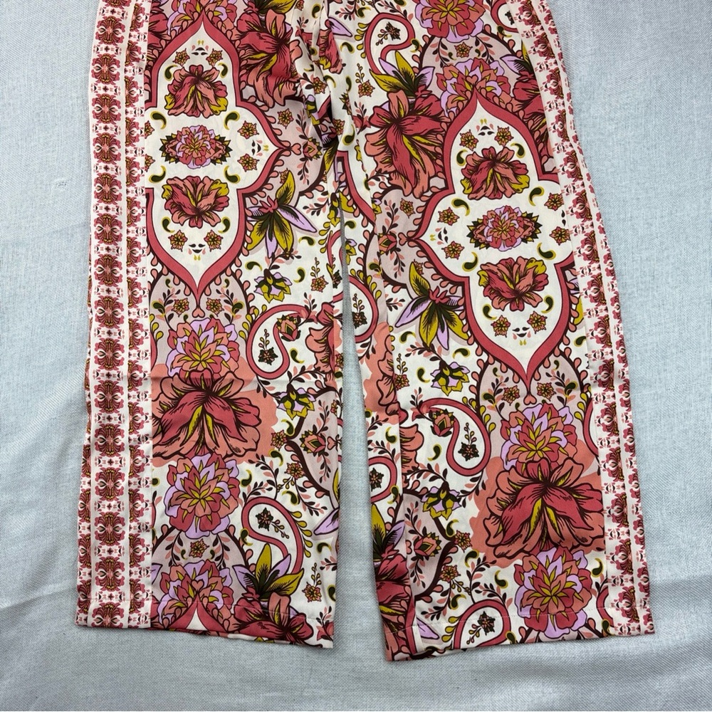 Jm Collection Petite Medallion Melody Satin Pants Size PP - Picture 8 of 11